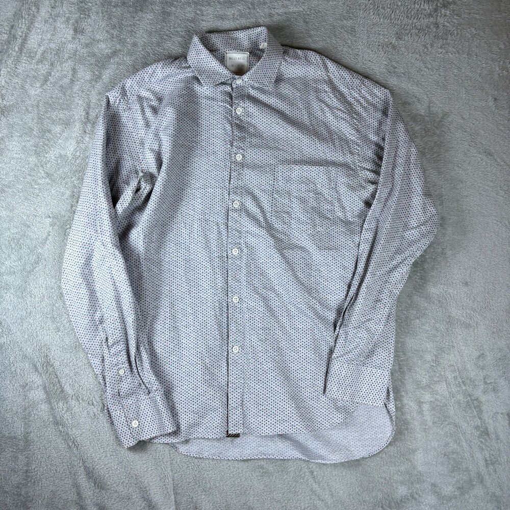 Billy Reid Standard Cut Made In Italy Button Up Shirt Medium AOP All Over Design